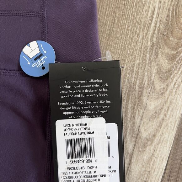 Skechers Women's GoFlex GoWalk High Waisted 7/8 Legging Purple Medium - Picture 4 of 8